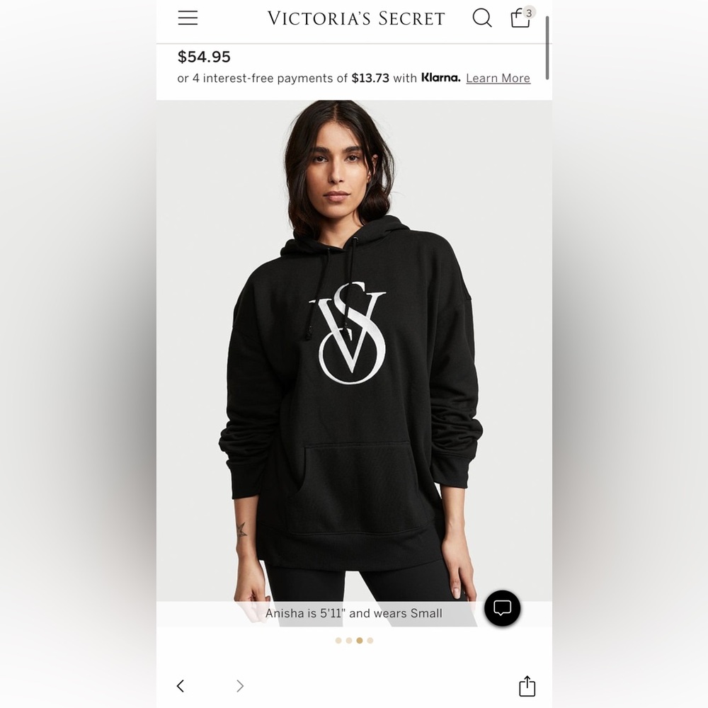 Victoria's Secret CottonFleece Pullover Hoodie - Picture 1 of 4